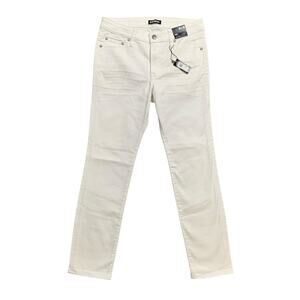 Express Jeans Mens 29 White Cotton Blend Skinny Hyper Stretch Cotton Blend